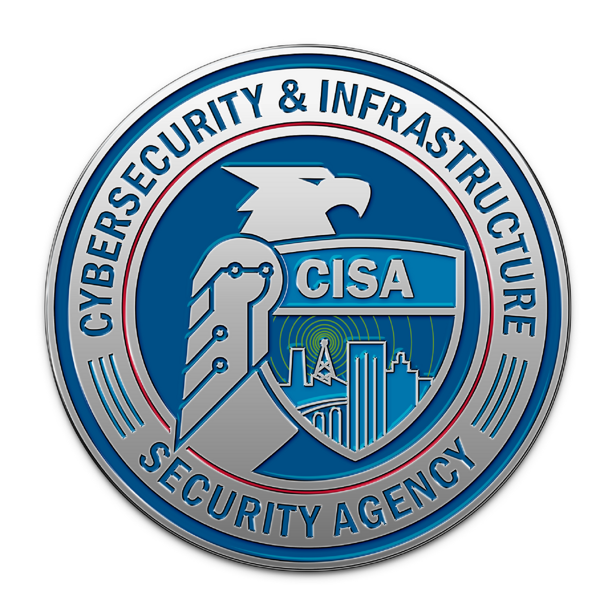 Seal Of The Cybersecurity And Infrastructure Security Agency 14" Round ...