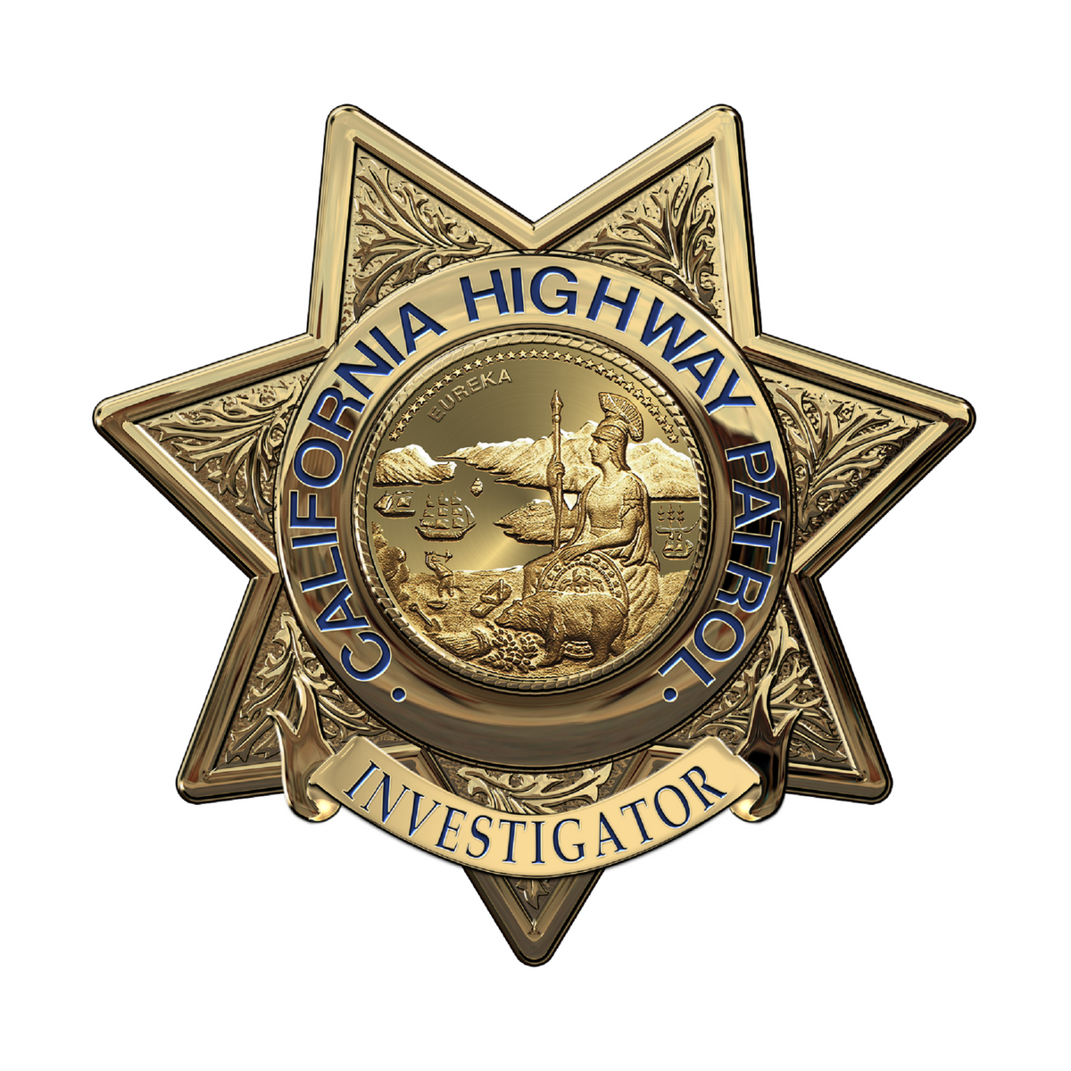 California Highway Patrol CHP (Investigator) Badge all Metal Sign with