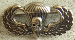 WWII Paratrooper Pathfinder Badge with Skull Sterling