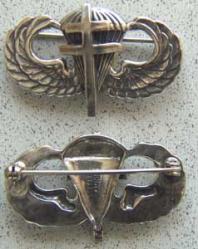 WWII Free French Paratrooper Badge Wing Sterling