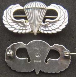 WWII Paratrooper Badge Sterling Vanguard