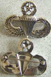 US Master Paratrooper Badge Sterling pin back