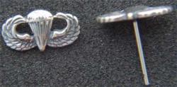 Paratrooper Post Earrings Sterling Silver