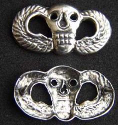 Vietnam SF MACV SOG Skull Wings Badge Sterling