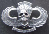 Vietnam SF Air Borne Paratrooper Skull Badge Sterling