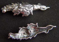 Menuki Sword Fitting Sterling Silver 588
