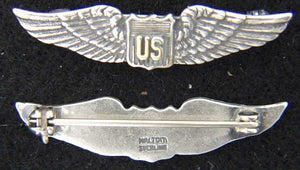 WWI Pilot Overseas Hat Wings sterling