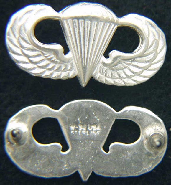 Basic Paratrooper Mess Dress Badge Sterling