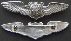 WWI US Pilot Wing Dan Dunham design Sterling