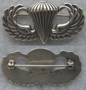 WWII Paratrooper Badge Sterling Silver Balfour LGB