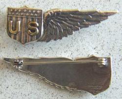 WWI Tiffany Designed Pilot Wing Sterling