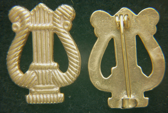 Spanish American War Army Band Collar insignia, Brass