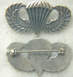 Post WWII US Paratrooper Wing Badge OEC Sterling