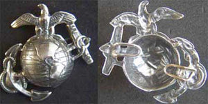 USMC –Eagle Globe and Anchor – 1880 Enlished Pattern Sterling Bell Cap
