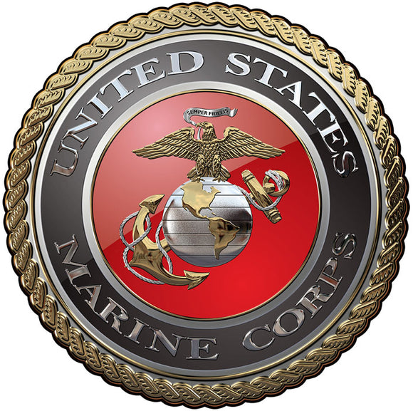 United States Marine CORP EMBLEM All Metal Sign 16 x 16