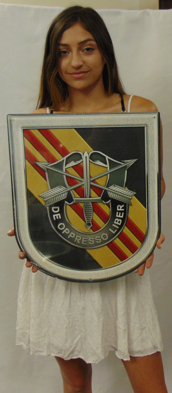 5th Special Forces Group (Vietnam and Present Flash) All Metal Sign - Large