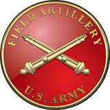 US ARMY FIELD ARTILLERY Round All Metal Sign