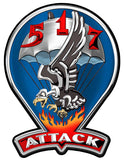 517th Airborne Parachute Infantry Regiment Metal Sign 13 x 17"