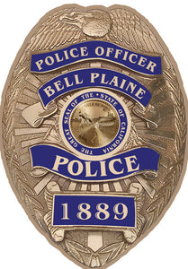 Bell Plaine Minnesota Police (Officer) Department Officer's Badge all Metal Sign with your badge number