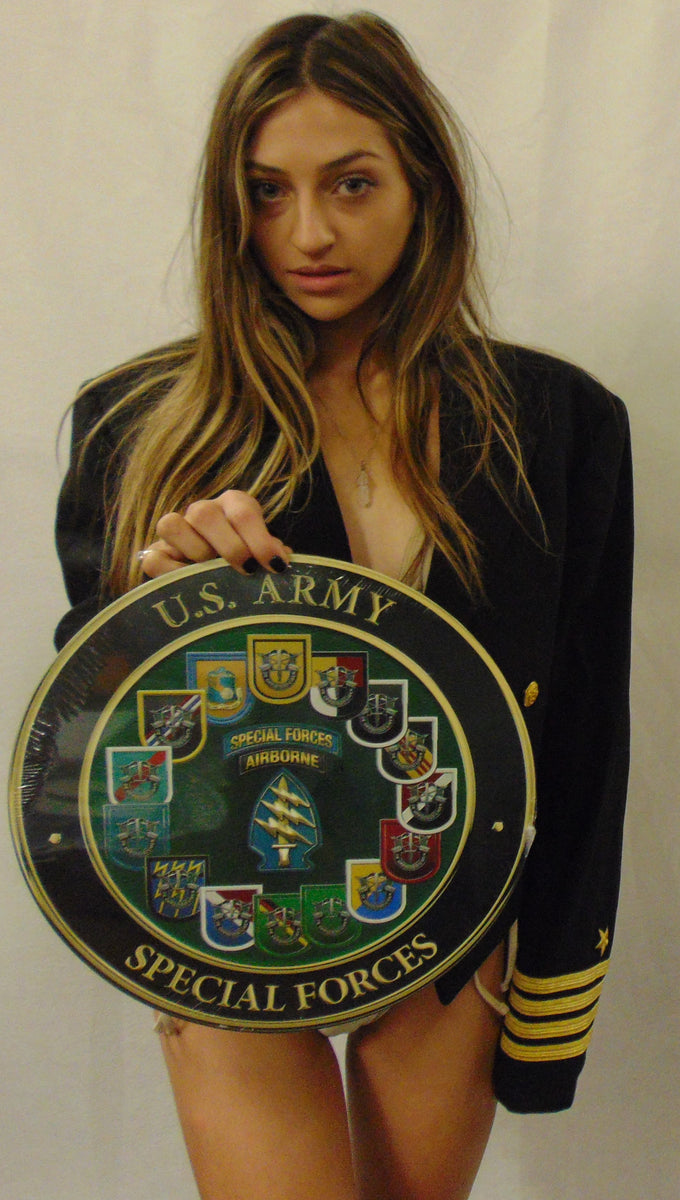 U.S. Special Forces SF Group all metal Sign with SSI and Flashes 14