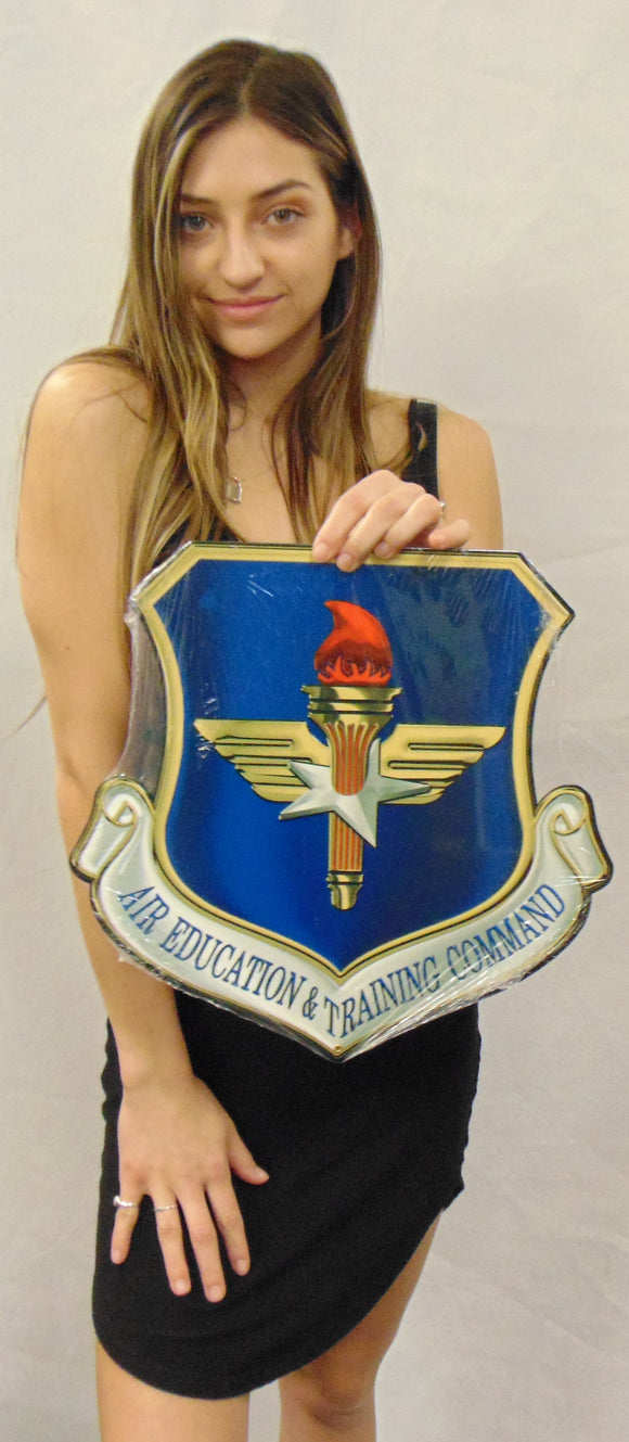 Air Force Air Education and Training Command All Metal Sign 15 x 15