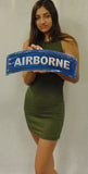 Airborne Tab (Blue on White) Metal Sign 17 x 7"