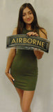 Airborne Tab (Black and Gold ) Metal Sign 17 x 7"
