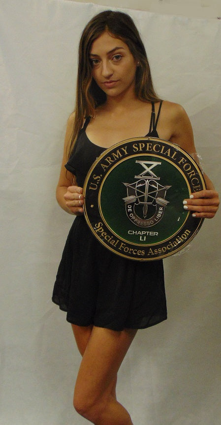 Special Forces Association All Metal Sign with your Association Number on it 14 x 14