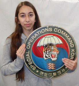 Korea SPECIAL OPERATIONS COMMAND ROUND All Metal Sign