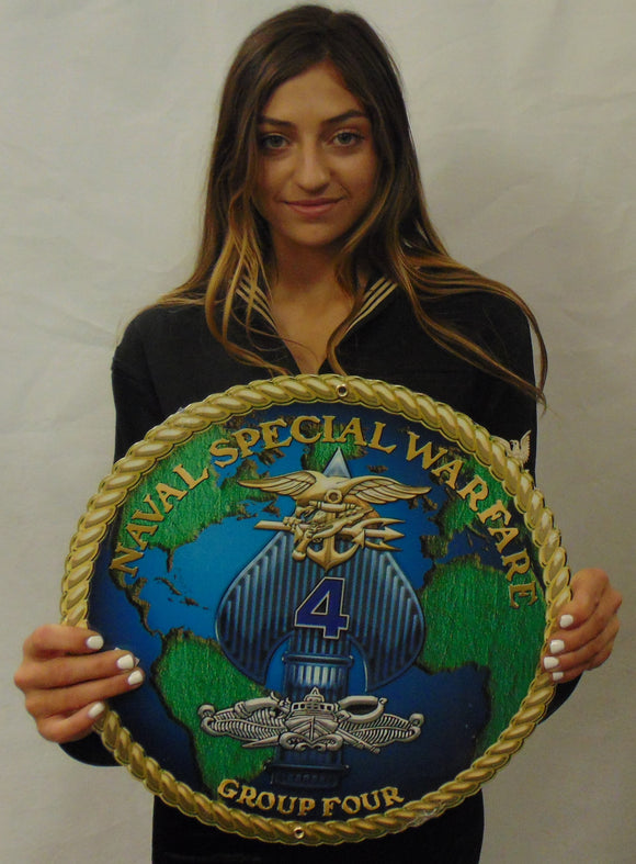 Naval Special Warfare Group Four (4) All Metal Sign