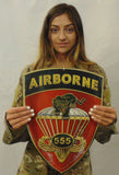 555th Airborne Parachute Infantry Regiment Metal Sign  16 x 12"