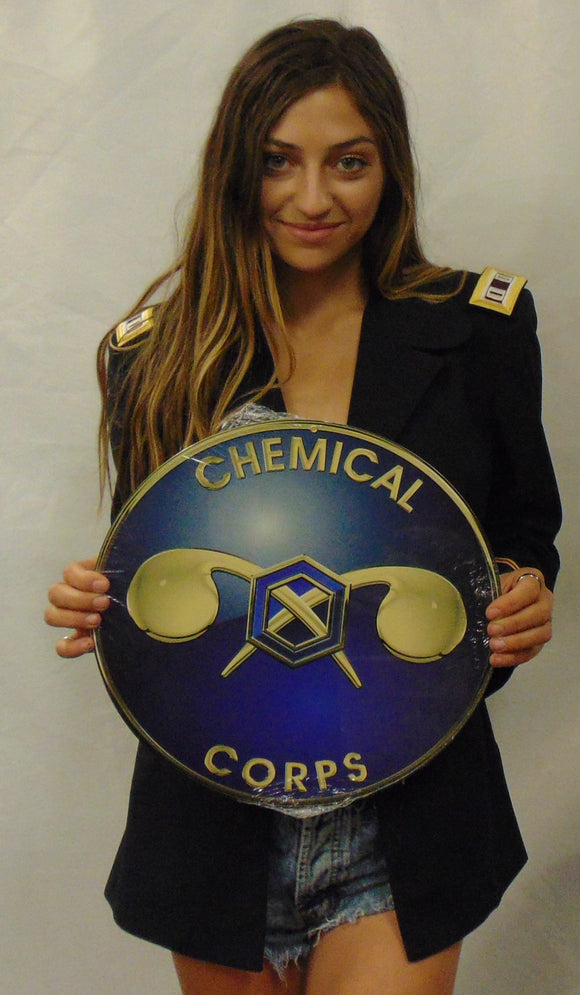 Army Chemical CORPS All Metal Sign. 14