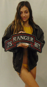 75TH RANGER REGIMENT Tab Metal Sign- All Metal Sign