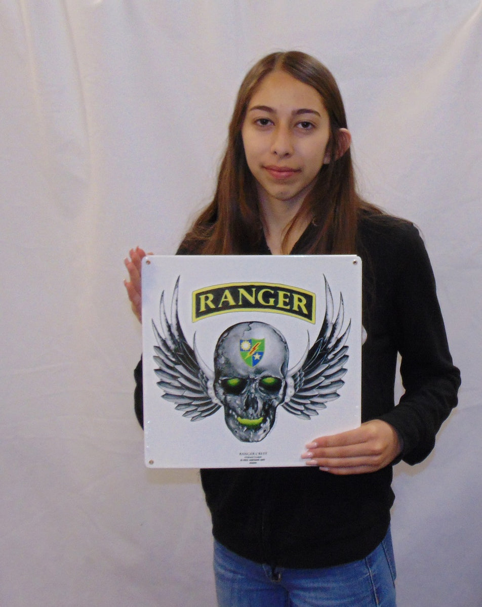Army Ranger Skull by Red Anchor Art - Metal Sign – Made In America Signs