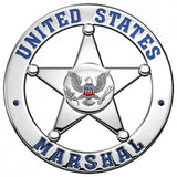 United States Marshal Police Badge Cut Out All Metal Sign