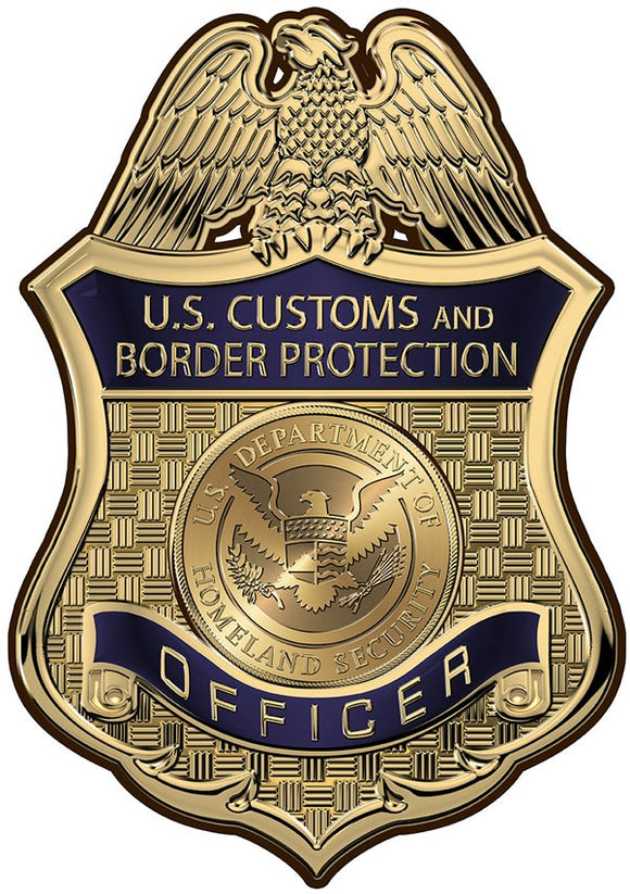 US Customs and Border Protection Agent All Metal Sign