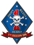 1st.  Force Reconnaissance Battalion All Metal Sign