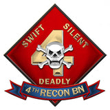 4TH RECONNAISSANCE BATTALION Metal Sign-  All Metal Sign 16 x 15"