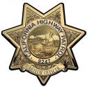 California Highway Patrol (Motor Officer) Badge all Metal Sign with your Badge Number added.