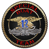 Naval Special Warfare Unit Special Boat Team 12 All Metal Sign