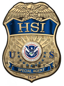 HOMELAND SECURITY INVESTIGATION SPECIAL AGENT BADGE all Metal Sign 13" x 18"