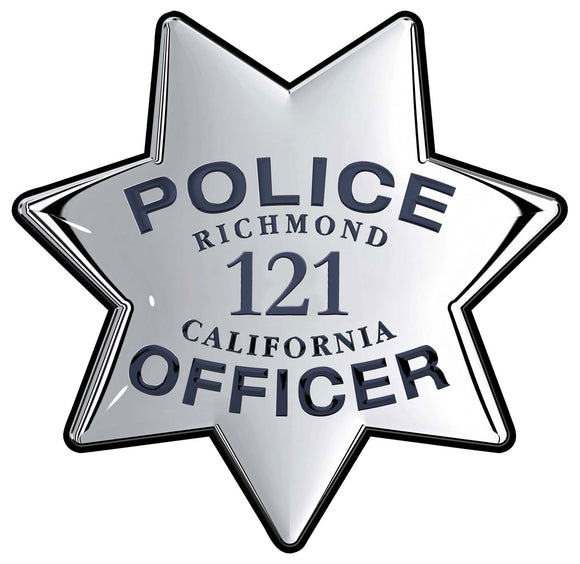 Richmond California (Officer) with your Badge Number Added 16