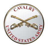 Army Calvary Round Metal All Metal Sign