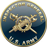 Army Inspector General Insignia All Metal Sign. 14" Round