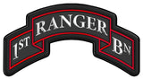 1st Ranger Battalion Tab Metal Sign- All Metal Sign 17 x 9"