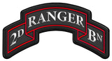 2nd Ranger Battalion Tab Metal Sign- All Metal Sign 17 x 9"