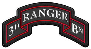 3rd Ranger Battalion Tab Metal Sign- All Metal Sign 17 x 9"