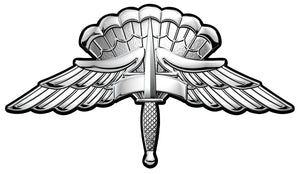 High Altitude Low Opening (HALO) Basic Parachutist Wings Badge Metal Sign 14 x 8"