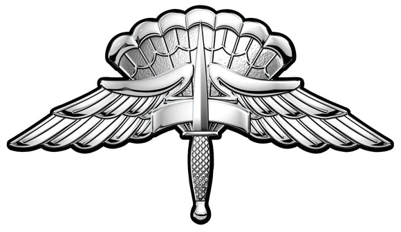 High Altitude Low Opening (HALO) Basic Parachutist Wings Badge Metal Sign 14 x 8
