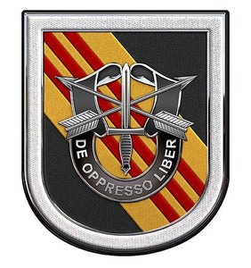 5th Special Forces Group (Vietnam and Present Flash) all metal Sign 6 x 7"